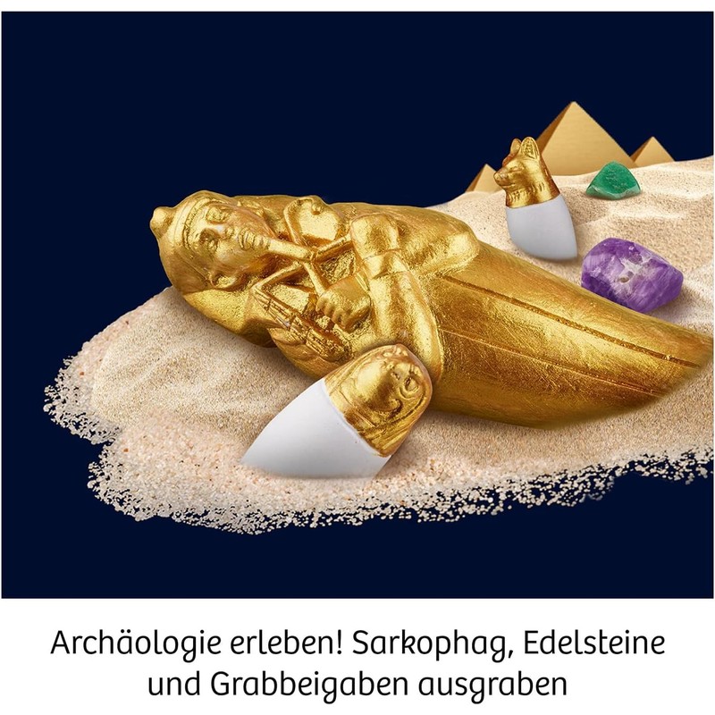 KOSMOS 658199 Pharaoh Treasure Excavation Kit, Digging Real Gemstones and