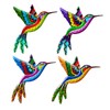 Mipcase 4Pcs Metal Hummingbird Wall Art Sturdy Iron Decor for