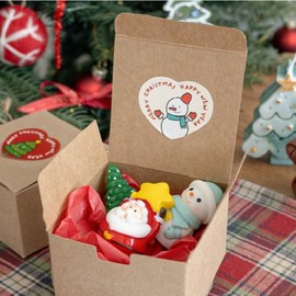 [Igeogjjim] Christmas packaging stickers 10 sheets 1 bundle (6 stickers per sheet) Gift packaging stickers full of emotion GS002906 Christmas packaging stickers (10 sheets) 1 bundle) 3ea