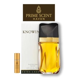 prime scent haven Knowing Perfume for Women Eau De Parfum Spray 2.5 oz Bundle with Perfume Atomizer