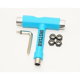 INSTSK8 MK1 Axle Nut Set Included Skateboard Skateboard Tool Wrench (Light Blue)