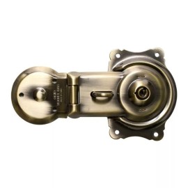 Lock & Lock Trunk Lock with Keys - Antique Brass Plated Steel Antique Trunk Steamer Trunk