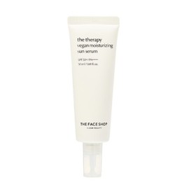 The Face Shop The Therapy Vegan Moisture Sun Serum 50ml (SPF50+) 1 Sun Cream / 더페이스샵 더테라피 비건 수분 선세럼 50ml(SPF50+) 1개 선크림