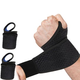 Lumbor37 Muñequeras de Soporte, 2Pack Muñequera Deportivas, Muñequera Deportivas Transpirable, Brinda Soporte para Muñeca para Gimnasio y Levantamiento de Pesas, Ajustable Muñequera para Hombres y Mujeres