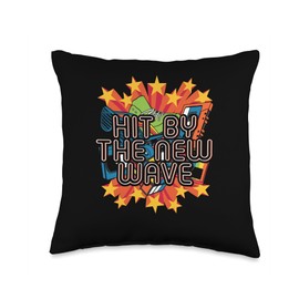 Hit By Wave 1980 Music Songs Musical Instruments Throw Pillow
