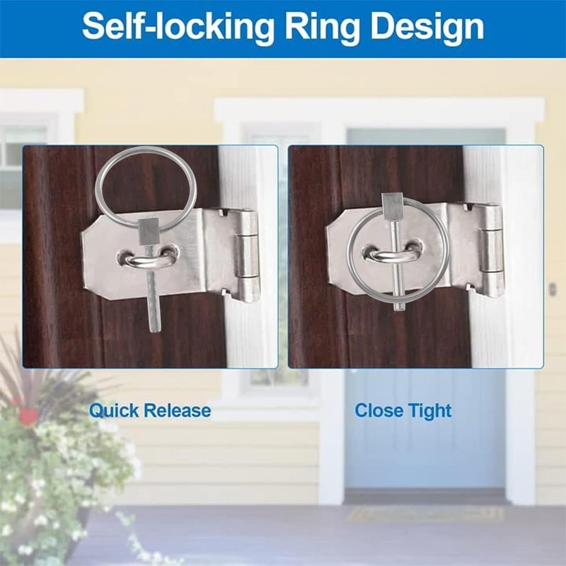 INCREWAY 4PCS Stainless Steel Round Safety Pins, Dia 4mm Lynch