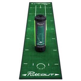 PuttOut Pro Golf Putting Mat - Perfect Your Putting (7.87-feet x 1.64-feet) (Green)