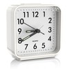 JXTZ Analog Alarm Clock, White, Battery Powered, Snooze, Night Light,