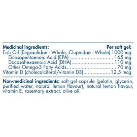 Nordic Naturals Nordic Naturals Omega-3D, Lemon - Supports Cognition, Immune, Cardiovascular Health and Added Bone Support, 60 Count
