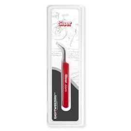 Siser Surgical Steel Tweezers Precision Tweezers with Comfortable Anti-Static Rubber Grip
