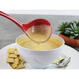 Reston Lloyd Melamine Soup Ladle Kitchen Utensil, Premium Quality Utensil with Heat Resistant Ergonomic Handle, Durable BPA-Free Plastic, 10.5 inch Long, One Piece, Red