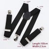 Adjustable Solid Color Polyester Suspenders for Adult Pants, Shirts and