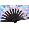 Amajiji Large Folding Fan, Chinease/Japanese Bamboo and Nylon-Cloth Folding Hand