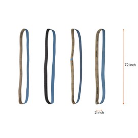 sourcing map 4pcs 2 x 72" Sanding Belts 1pcs Each of 40/60/80/120 Grit Zirconia Oxide Flush Joint Belt Sander Paper for Metal Woodworking Automotive Repair