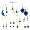 Gatuida 7 Pair Enamel Drop Earrings Set for Women Moon