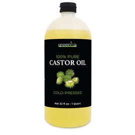GreenIVe Aceite de ricino 100% puro, 32 onzas líquidas