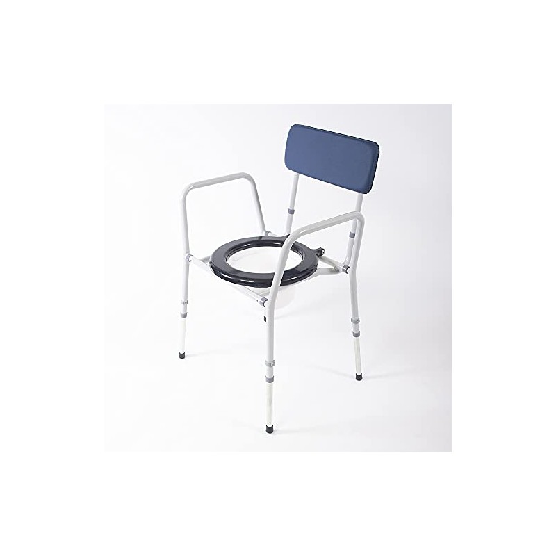 NRS Compact Dovedale Commode with Seat & Backrest, Medium, Modern