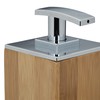 Relaxdays 2 x Soap Dispenser Bamboo Refillable Square H x