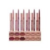 Kit Labial Mate Con Delineador Resistente Al Agua M537-18635-12pcs