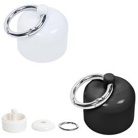 2 Pack Traveling Jewelry Holder, Traveling Ring Case, Portable Ring Holder with Keychain, Sports Jewelry Storage Box Case, Waterproof, Travel Jewelry Box as Gifts for Women (2 White)