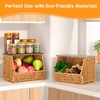 2 Tier Fruit Basket for Kitchen Counter Stackable Wall Mounted