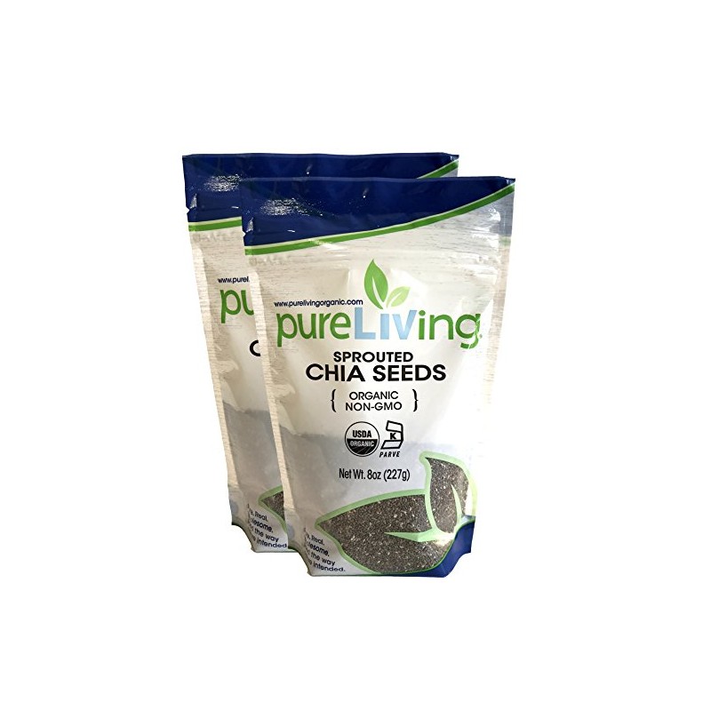 Pure Living - Organic Sprouted Chia Seeds, 2 Packs -