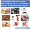 Gascem Door Knob Lockout Device (Matt Silver, 1 Padlock). Door