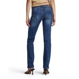 G-Star Raw Women's Midge Saddle Mid Rise Straight Fit Jeans, Dark Aged, 29W x 30L