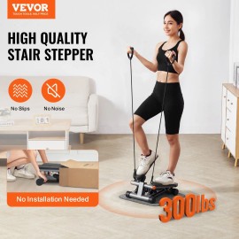 Hydraulic Mini Stair Stepper for Home Exercise Step Platforms with Resistance BandStride Adjustable or Not: Yes, Motion Mode: Up and Down Motion