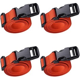 XTACER 1 Inch Molle Backpack Accessory Strap Luggage Straps Cover Strap Sleeping Bag Strap with Buckle (OR, 40)
