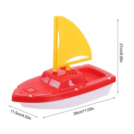 Toyvian Toddler Bath Toy Boats: 3Pcs Plastic Sailboat Set for Water Play Game - Floating Speed Boat Bathtub Toys Kids Summer Outdoor Sand Beach Pool Shipping Models