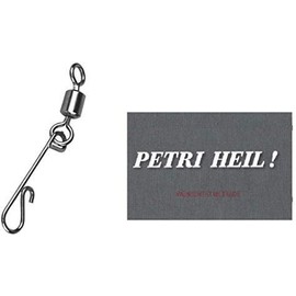 Behr Knotless Cord Connectors with Swivels 9 kg, 18 kg, 40 kg and 65 kg (Pack of 3 Packs of 10) + Free Petri Heil! Sticker (65 kg) Pack of 30