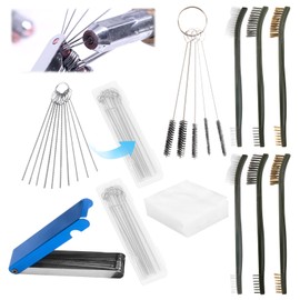 Yenblow 11 Pack Carburetor Cleaning Kit, Carb Throttle Body Dirt Remove Cleaner, Torch Tip Cleaner Set for Chainsaw Orifices Welding Motorcycle ATV Carburetor Jet Stove Gas Nozzles Shower Heads