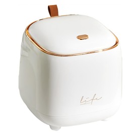 AIMALL Fashion Desktop Trash Can, Compact Self-Design Light Luxury Trash Can, Suitable for Office and Home Desk, 5.71" x 5.71" x 5.91"