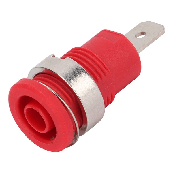 50Pcs 4mm Banana Socket Terminal Wire Connectors Banana Jack Socket Female Binding Post Adapter for Electrical Test(red)