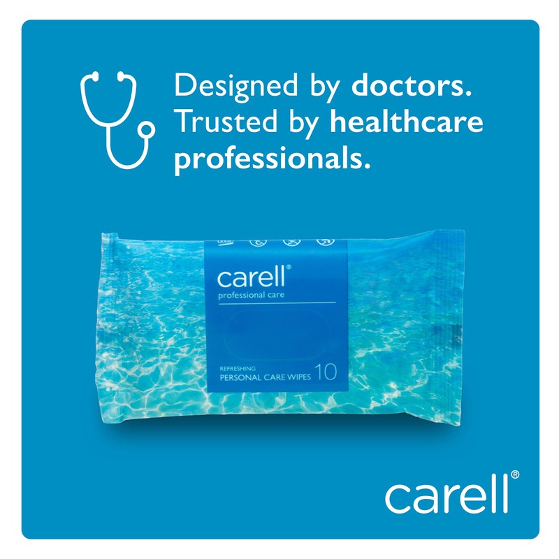 Carell Professional Care - Pack of 10 Wipes - Refreshing