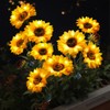 2-Pack Solar Powered Sunflower Garden Lights, LED Outdoor Decor Solar
