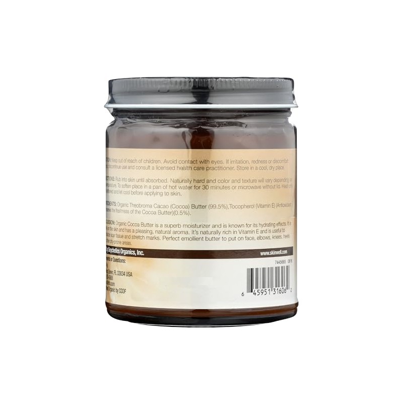 Life-Flo Organic Pure Cocoa Butter, 9 Ounce