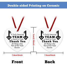 Team Gifts for Employees Ceramic Hanging Decoration Gifts Motivation Thank You Gift Office Gift for Boss Coworker Leaving Gifts for Women Retirement Gifts Boss Leader Birthday Gift Ceramic Hanging