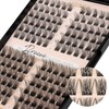 LASHVIEW Cluster Eyelashes, Pack of 144 DIY Extensions, Mega Volume,