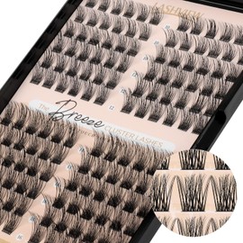 LASHVIEW Cluster Eyelashes, Pack of 144 DIY Extensions, Mega Volume, Reusable Individual Eyelashes, Super Thin Band for Soft Look (D-10-16 Mix)