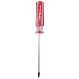 HARSKIYER T8 Security Torx Screwdriver with Magnetic Tip, 5.3 Inch / 134mm Cr-V Steel Screwdriver for Repairing and DIY, 3 Inch Working Length with Red Insulated PVC Handle