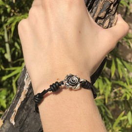 Gold Rose Connector Women Bracelet - Cute Girls Accessories, Couples Bracelets, Men Gift To Girlfriend, Beauty Charms, Mother Birthday, Christmas Gifts, Anniversary Celebration, Teen Matching