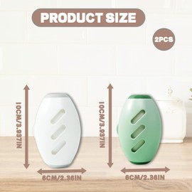 2PCS Reusable Lint Roller, Washable Lint Roller for Clothes, Sticky Roller for Pet Hair, Lint Rollers Reusable, 10 x 6 cm Lint Remover for Furniture and Fabrics(Green,White)