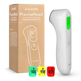 Evenflo PreciseRead Touchless Forehead Thermometer for Adults, Children, Babies, Food and Liquids – Accurate, Fast, No Contact, with Color-Coded Results