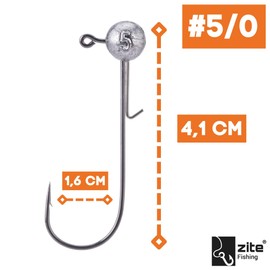 Zite Fishing Jig Head Assortment 5/0 Different Weights 5-25g for Bass to Pike Predator Fishing (25 grams)