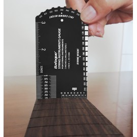 Baroque Stringed Instrument Action Ruler Gauge Luthier Measuring Tool for Electric Acoustic Guitar Bass Ukulele Mandolin Banjo SIG-10