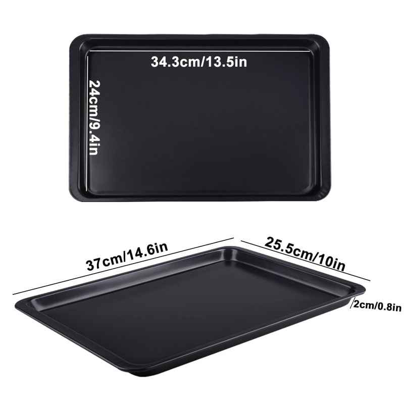 YapitHome Backblech Baking Sheet Set of 2 baking tray Schwarzes