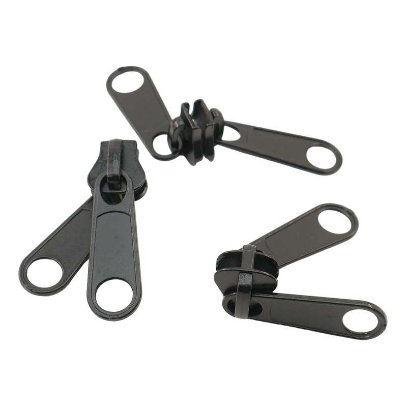 Leekayer 10PCS #10 Black Reversible Pulls for Resin Plastic Zippers