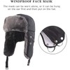 Men's Winter Trapper Hat, Ear Flaps, Detachable Face Mask, Warmth